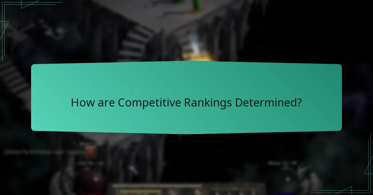 How are Competitive Rankings Determined?