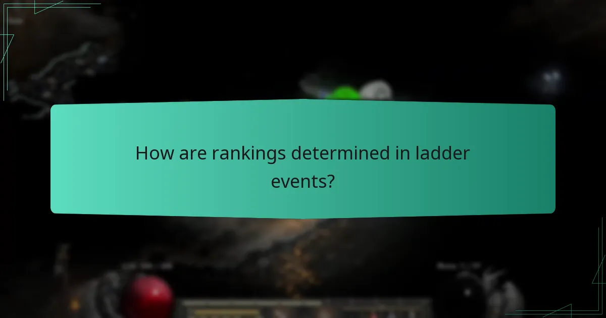 How are rankings determined in ladder events?