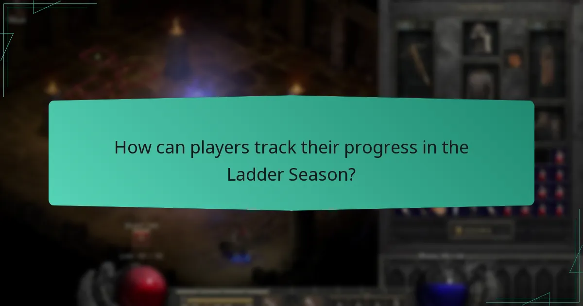 How can players track their progress in the Ladder Season?