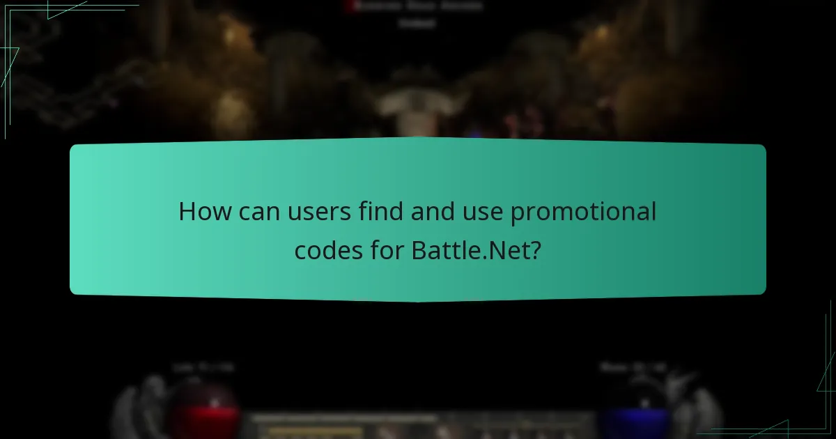 How can users find and use promotional codes for Battle.Net?