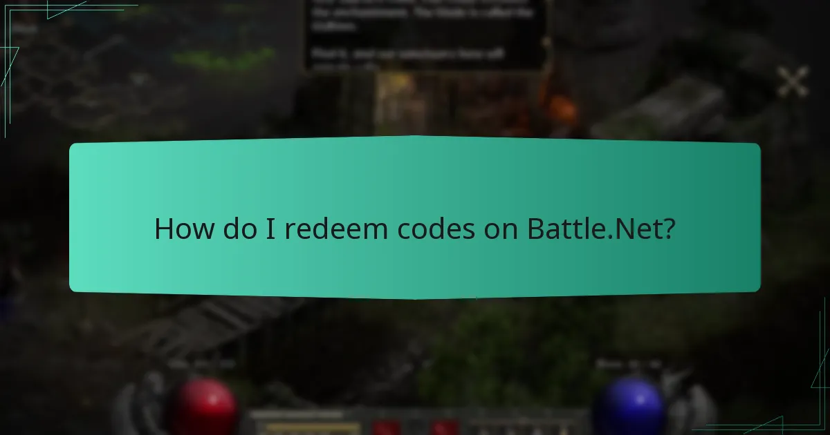 How do I redeem codes on Battle.Net?