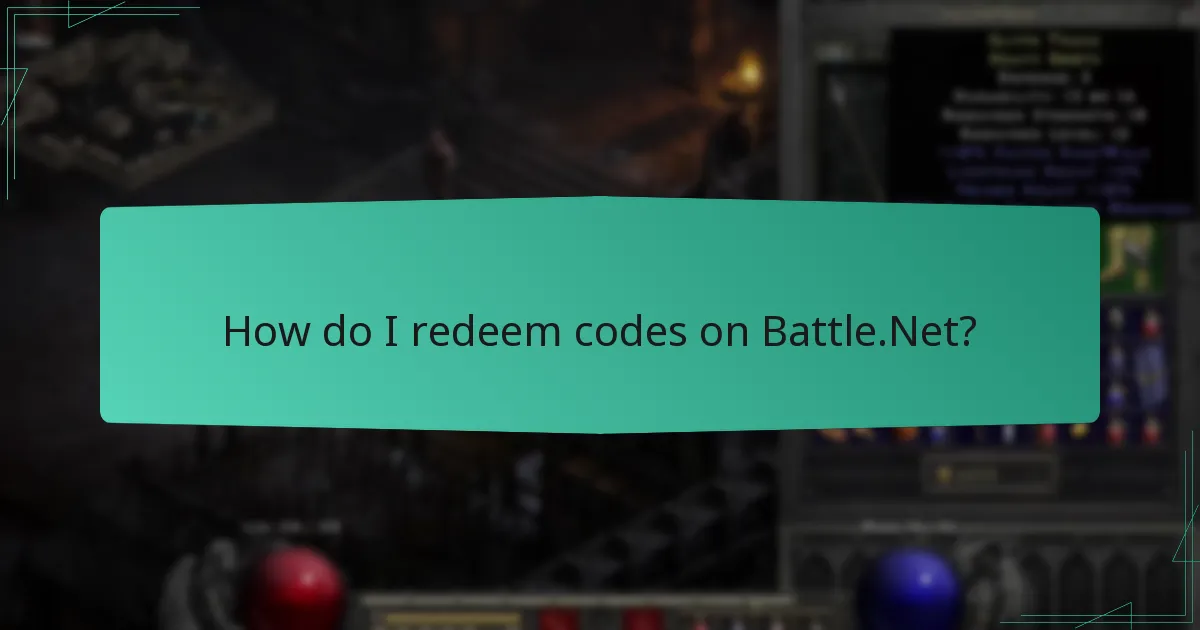 How do I redeem codes on Battle.Net?