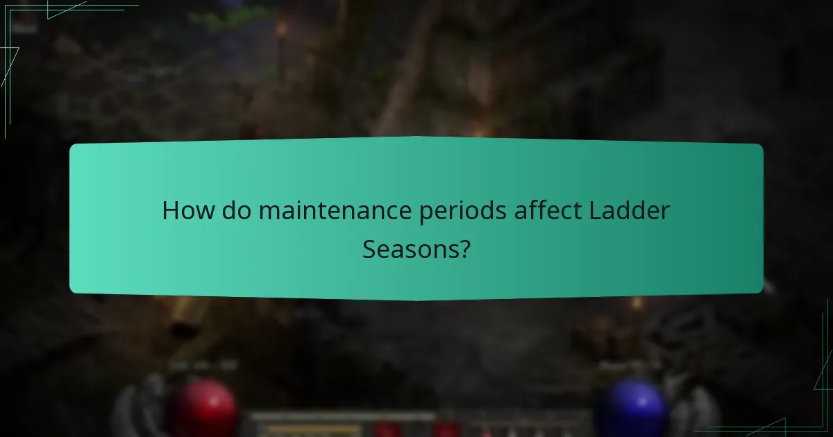 How do maintenance periods affect Ladder Seasons?