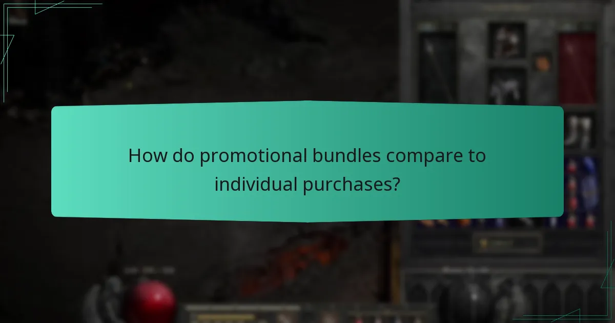 How do promotional bundles compare to individual purchases?