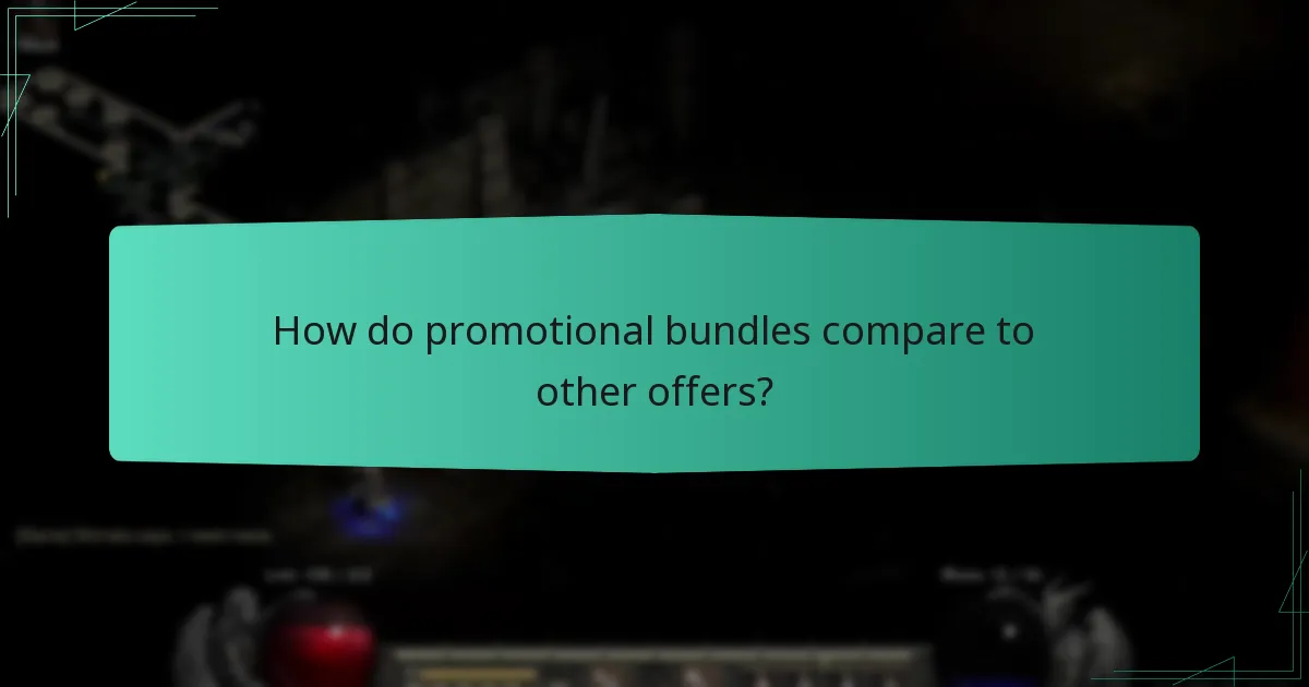 How do promotional bundles compare to other offers?