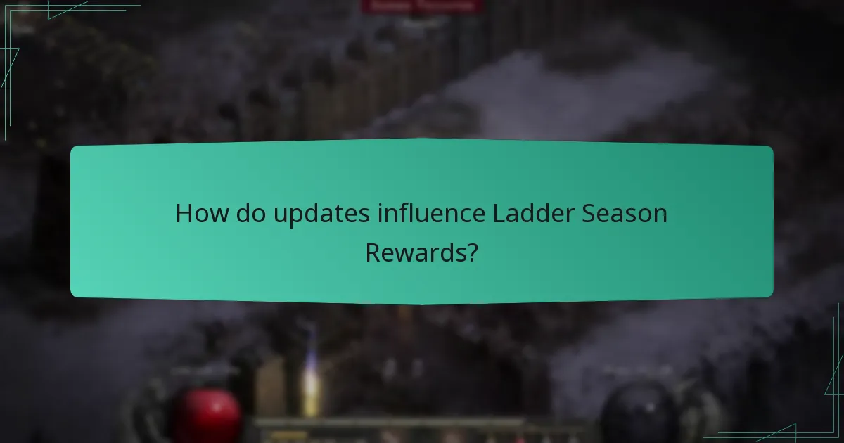 How do updates influence Ladder Season Rewards?