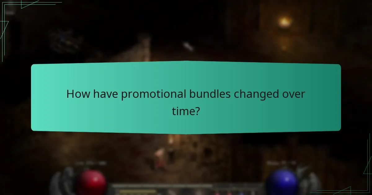 How have promotional bundles changed over time?