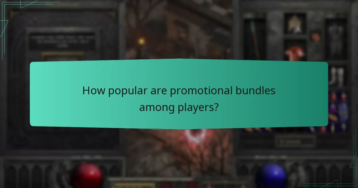 How popular are promotional bundles among players?