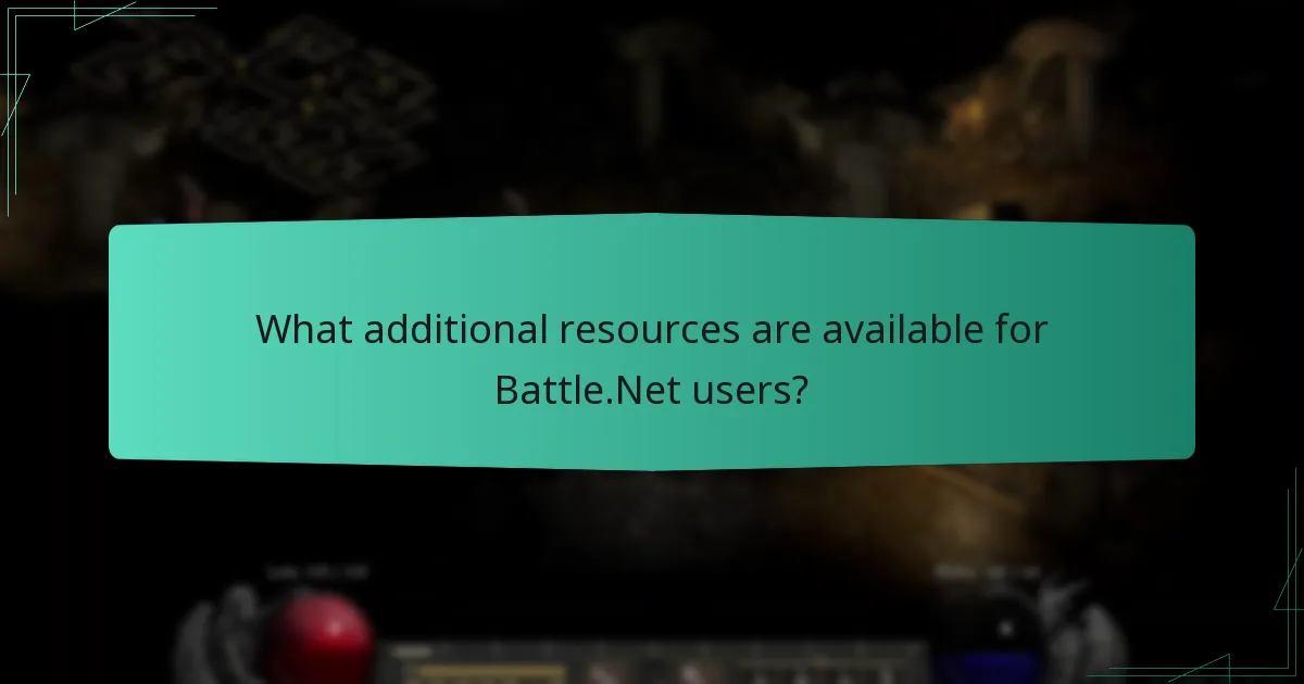 What additional resources are available for Battle.Net users?