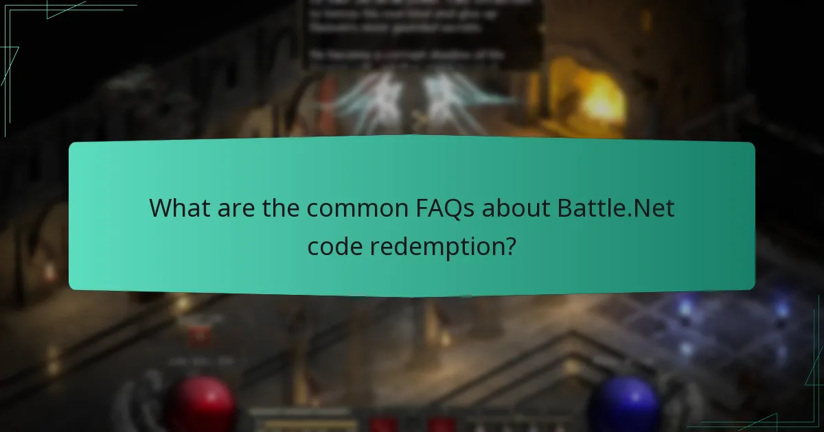 What are the common FAQs about Battle.Net code redemption?