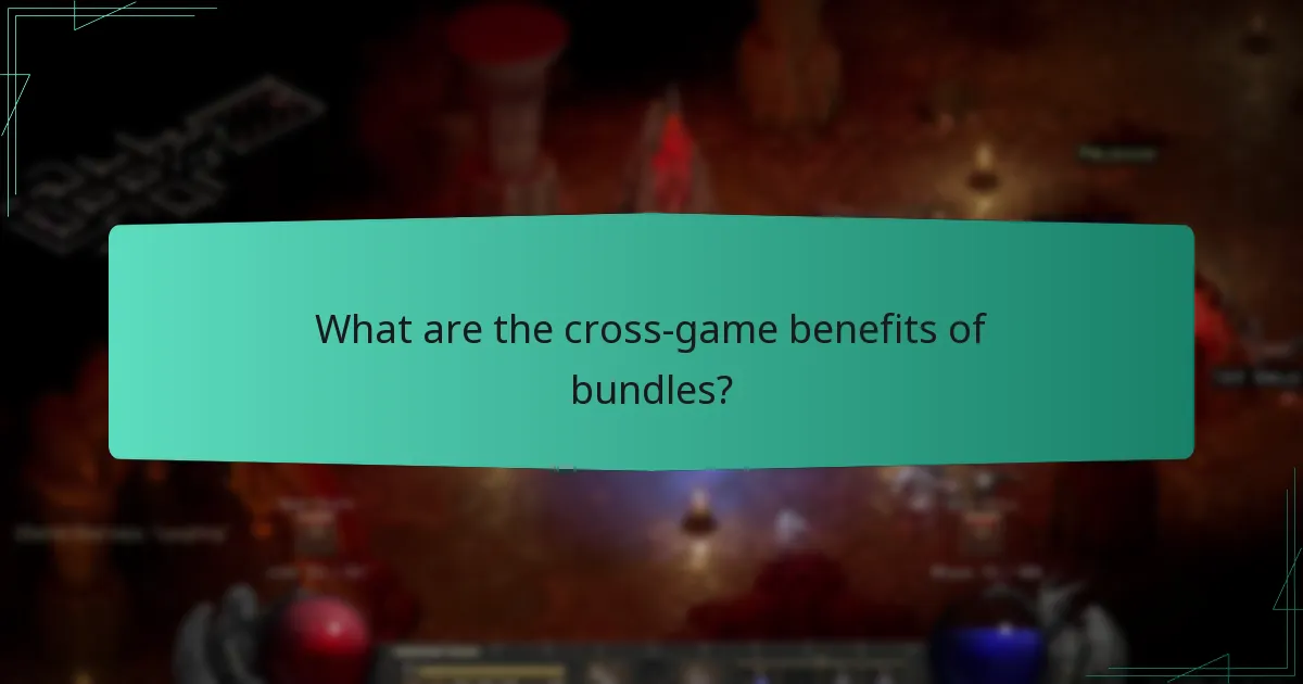 What are the cross-game benefits of bundles?