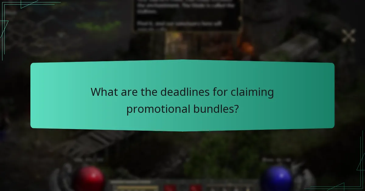 What are the deadlines for claiming promotional bundles?