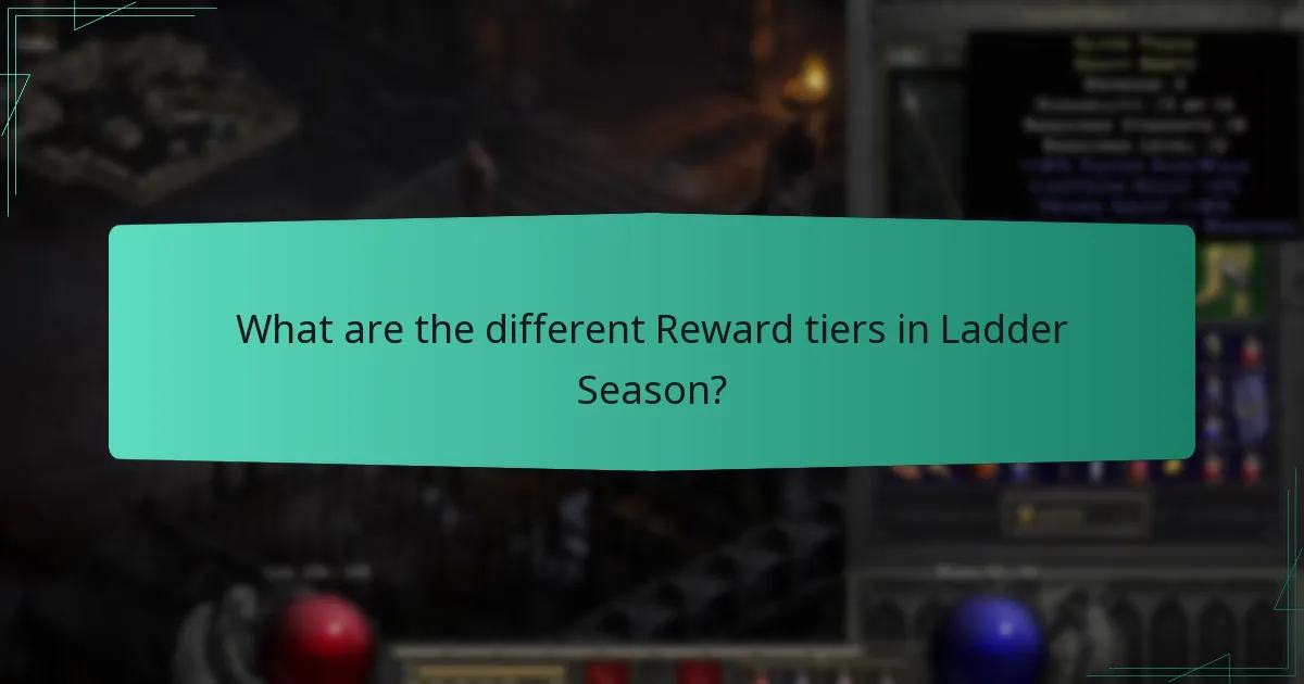 What are the different Reward tiers in Ladder Season?