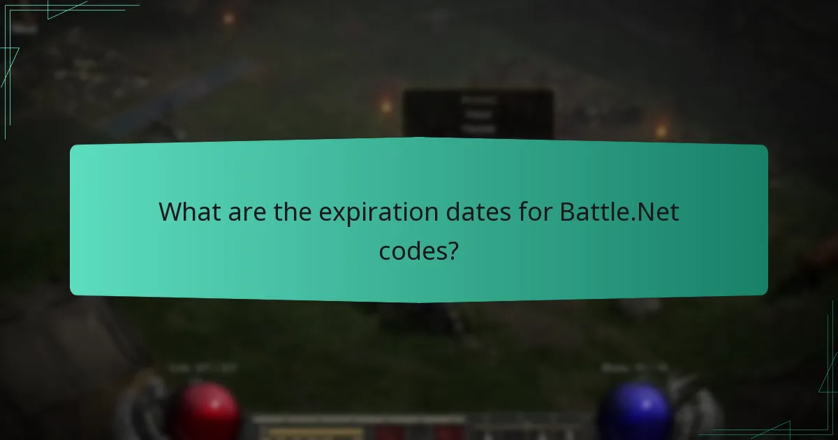 What are the expiration dates for Battle.Net codes?