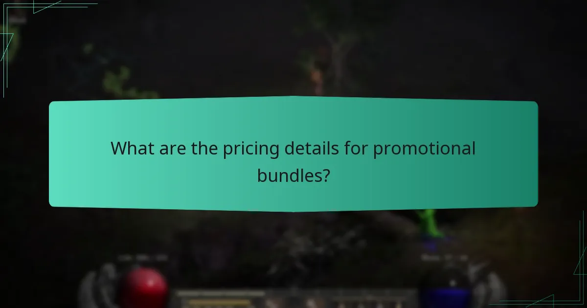 What are the pricing details for promotional bundles?