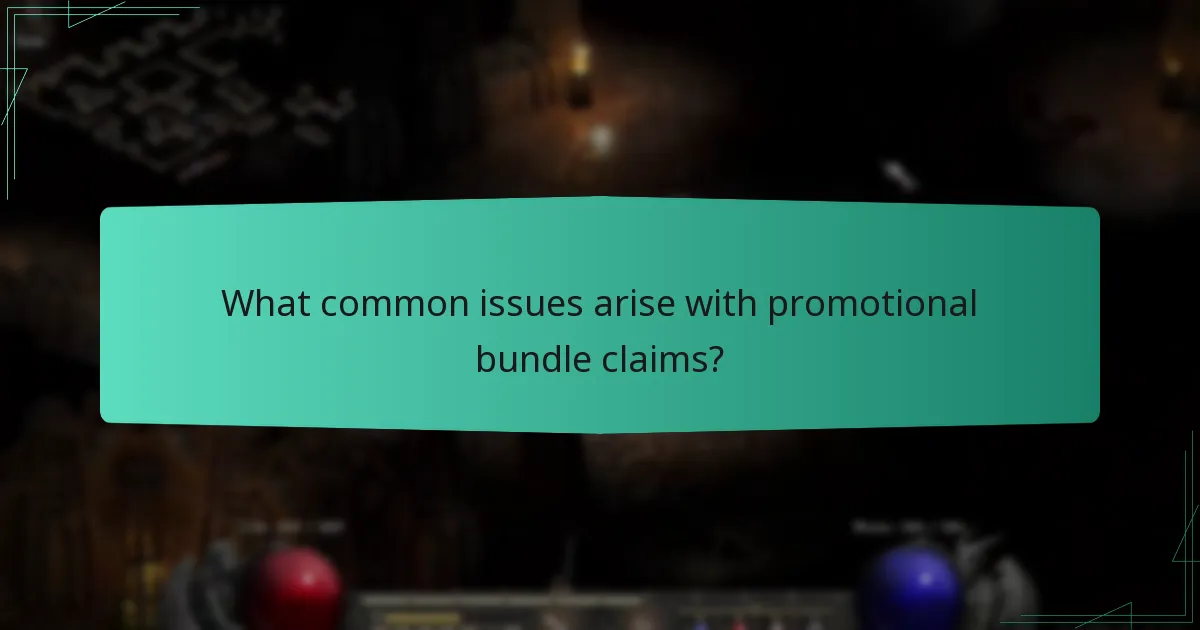 What common issues arise with promotional bundle claims?