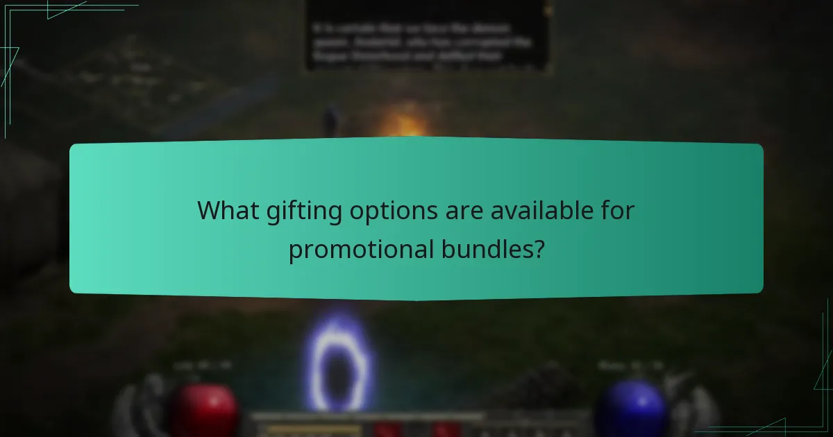 What gifting options are available for promotional bundles?