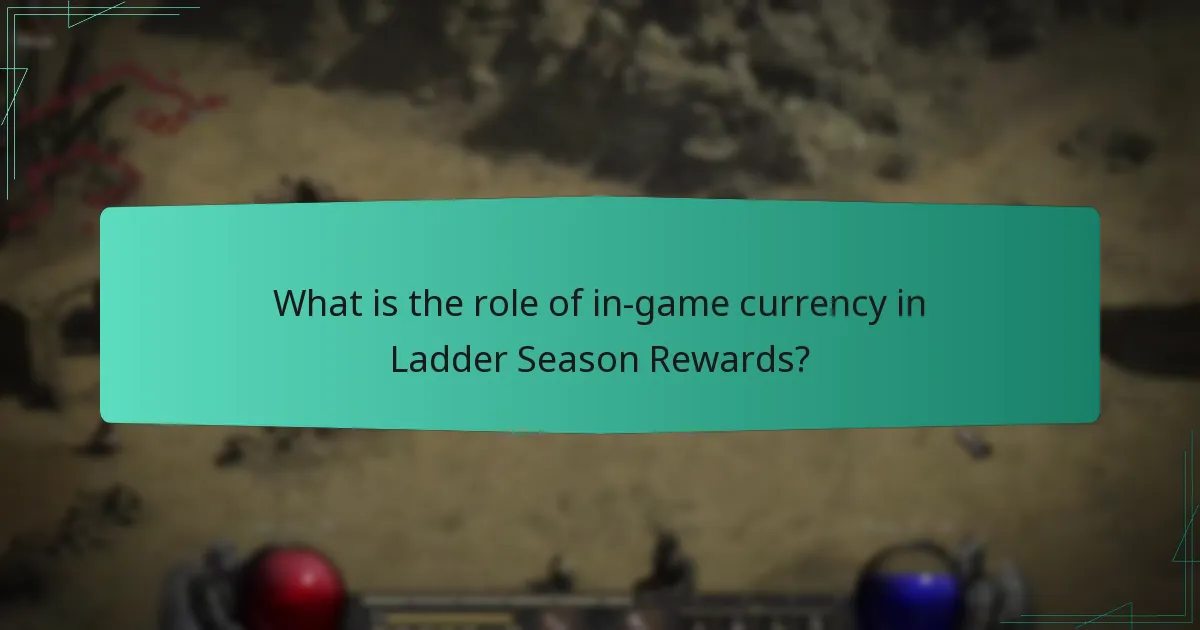 What is the role of in-game currency in Ladder Season Rewards?