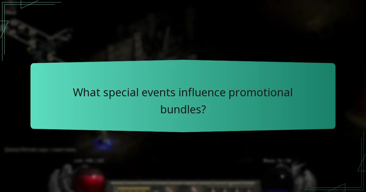 What special events influence promotional bundles?