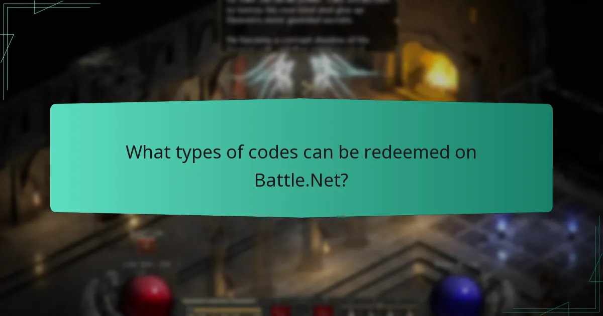 What types of codes can be redeemed on Battle.Net?