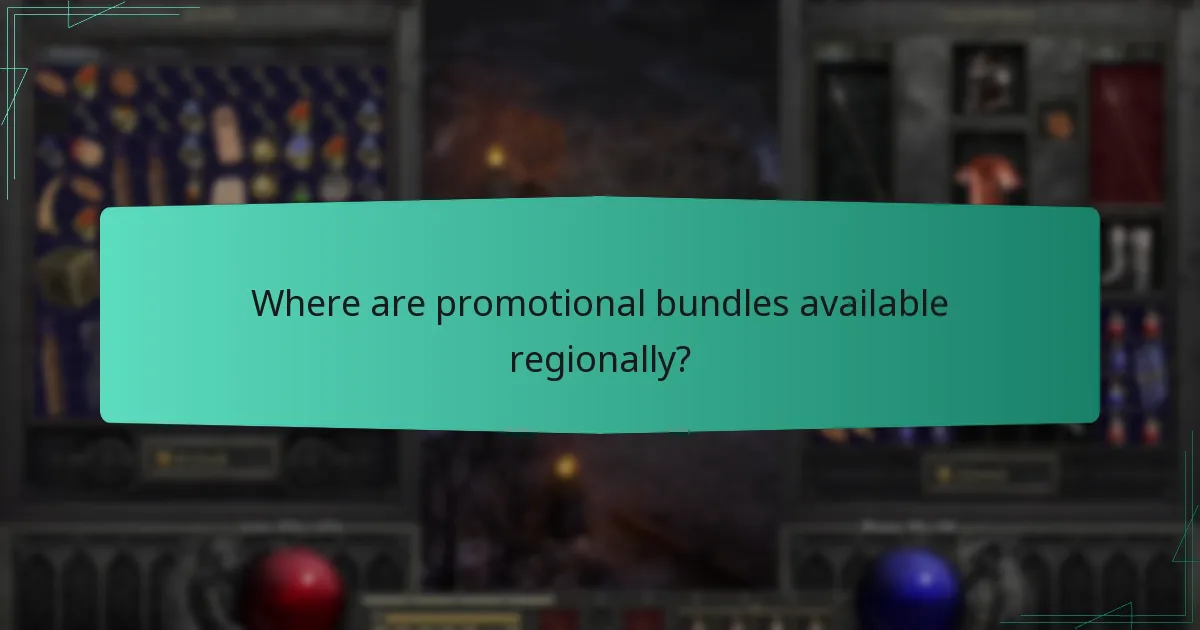 Where are promotional bundles available regionally?