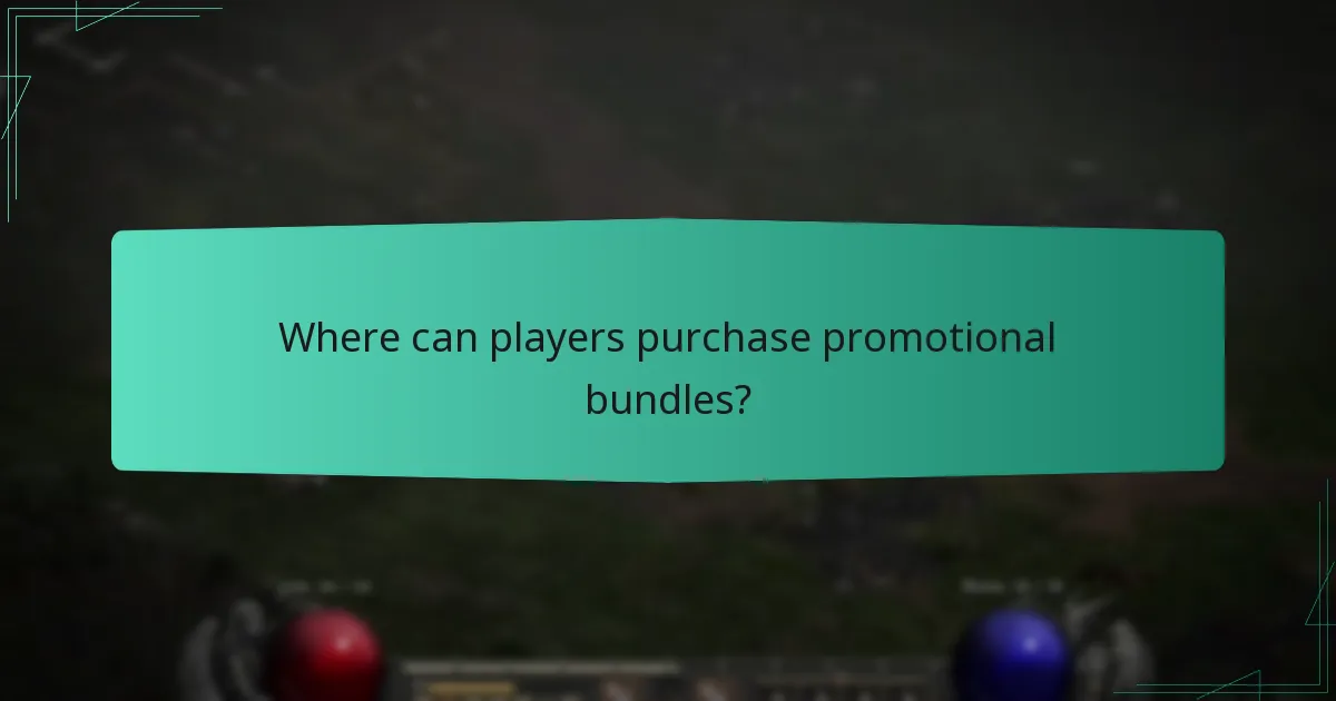 Where can players purchase promotional bundles?