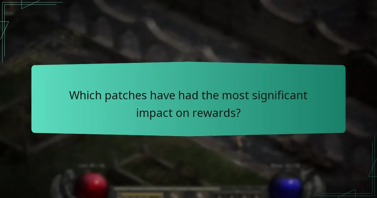 Which patches have had the most significant impact on rewards?