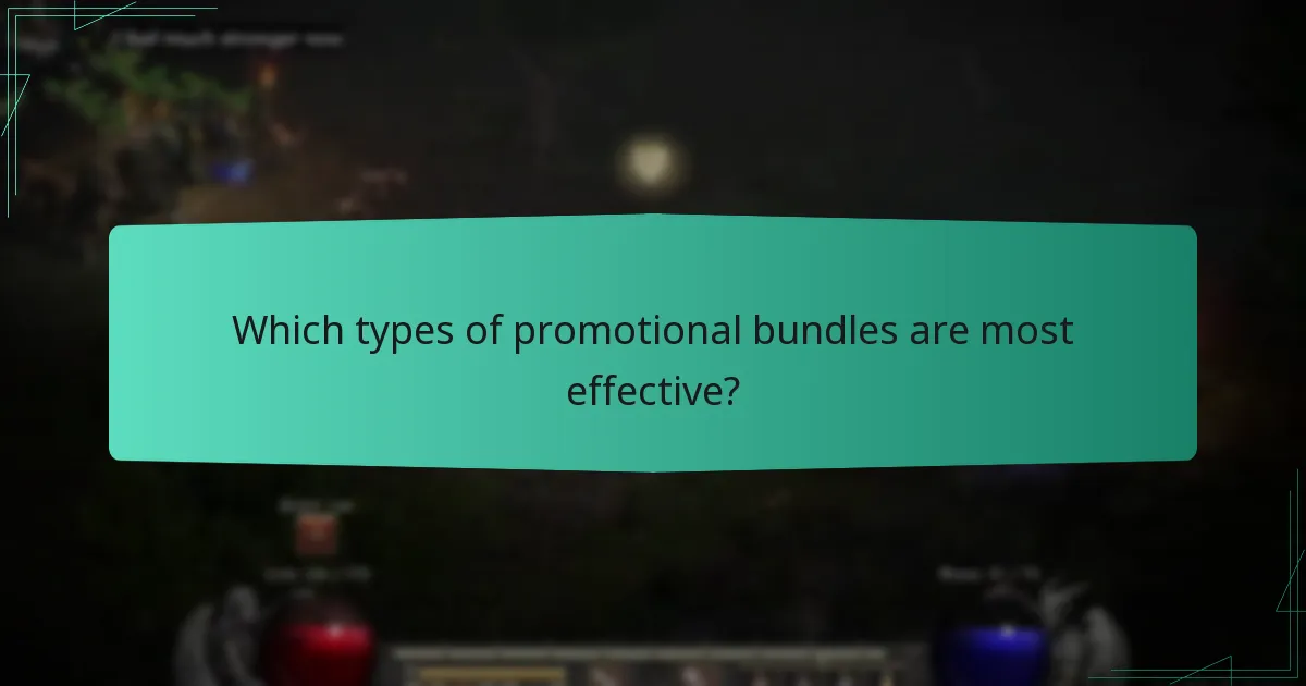 Which types of promotional bundles are most effective?